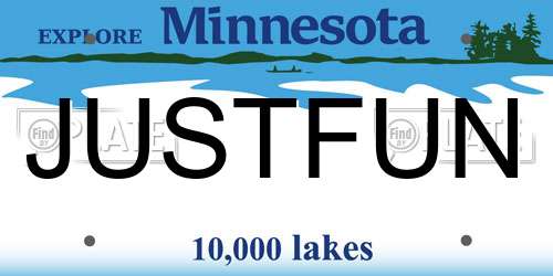JUSTFUN Minnesota License Plate