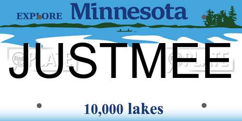 JUSTMEE Minnesota License Plate
