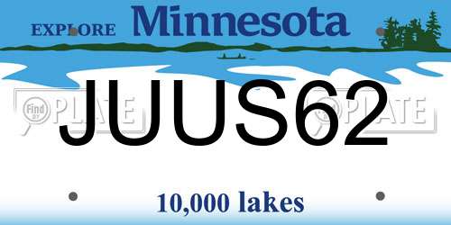 JUUS62 Minnesota License Plate