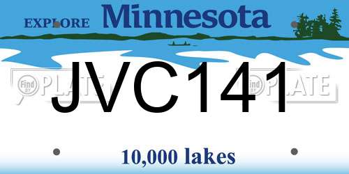 JVC141 Minnesota License Plate