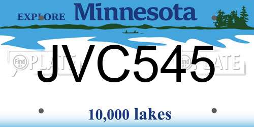 JVC545 Minnesota License Plate