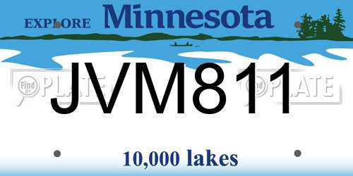 JVM811 Minnesota License Plate