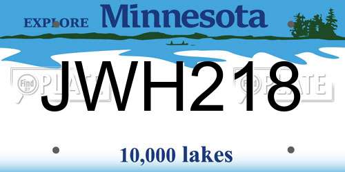 JWH218 Minnesota License Plate