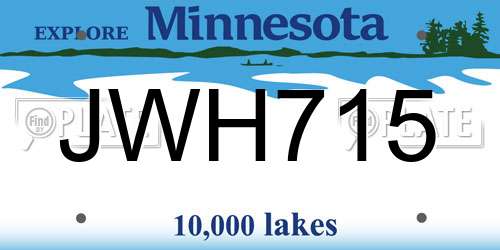 JWH715 Minnesota License Plate