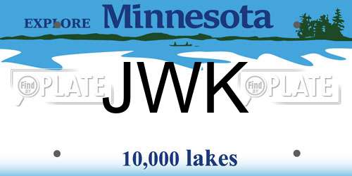 JWK Minnesota License Plate