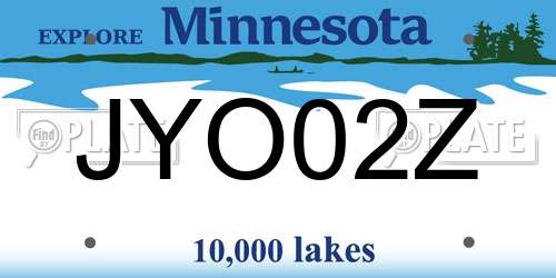 JYO02Z Minnesota License Plate