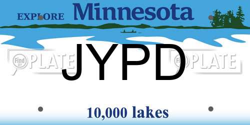 JYPD Minnesota License Plate