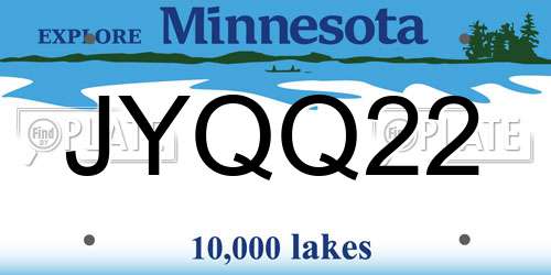 JYQQ22 Minnesota License Plate