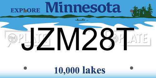 JZM28T Minnesota License Plate