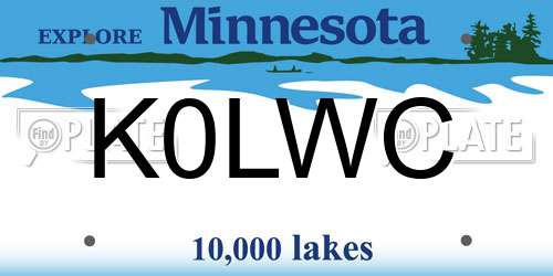 K0LWC Minnesota License Plate