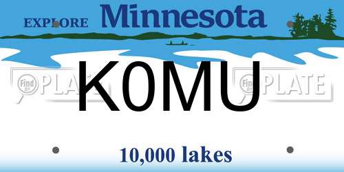 K0MU Minnesota License Plate