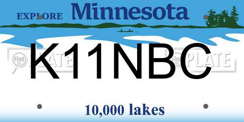 K11NBC Minnesota License Plate