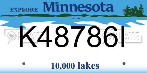 K48786I Minnesota License Plate