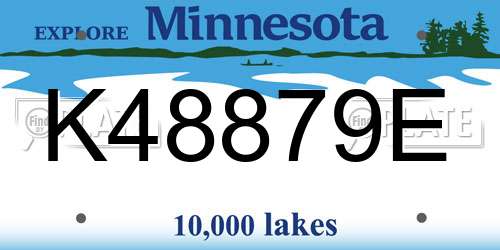 K48879E Minnesota License Plate