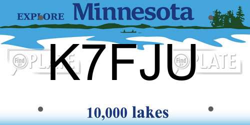 K7FJU Minnesota License Plate