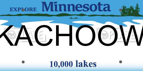 KACHOOW Minnesota License Plate