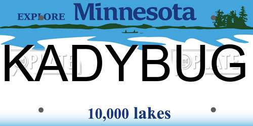 KADYBUG Minnesota License Plate