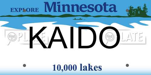 KAIDO Minnesota License Plate
