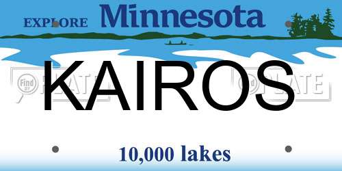 KAIROS Minnesota License Plate
