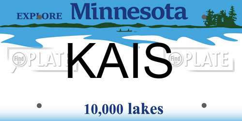KAIS Minnesota License Plate