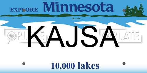 KAJSA Minnesota License Plate