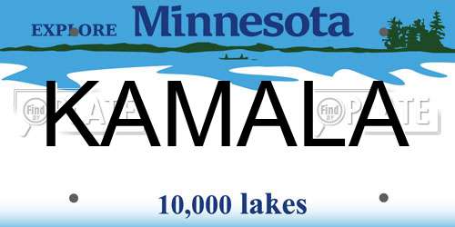 KAMALA Minnesota License Plate