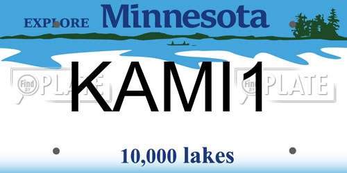 KAMI1 Minnesota License Plate