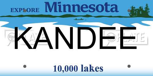KANDEE Minnesota License Plate
