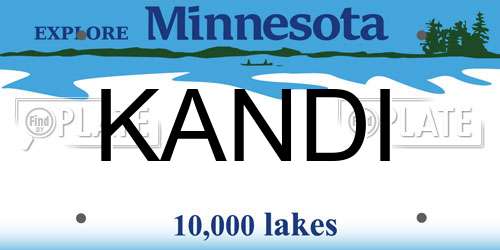 KANDI Minnesota License Plate