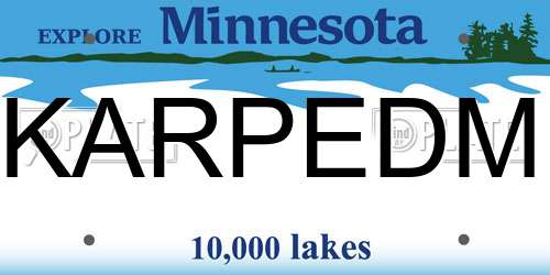 KARPEDM Minnesota License Plate