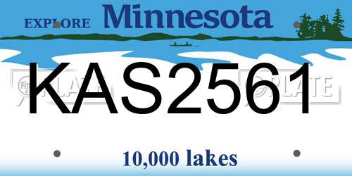 KAS2561 Minnesota License Plate