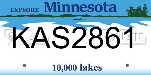 KAS2861 Minnesota License Plate
