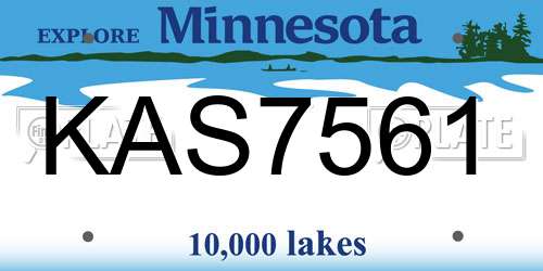 KAS7561 Minnesota License Plate