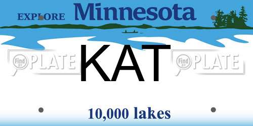KAT Minnesota License Plate