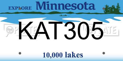 KAT305 Minnesota License Plate
