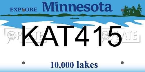 KAT415 Minnesota License Plate