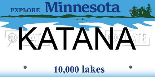 KATANA Minnesota License Plate