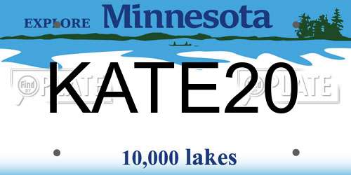 KATE20 Minnesota License Plate