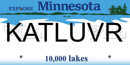 KATLUVR Minnesota License Plate