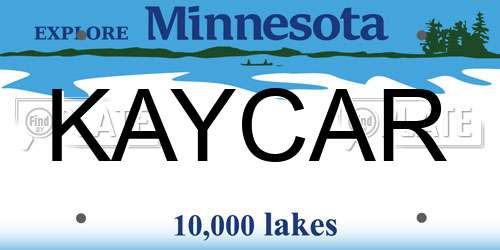 KAYCAR Minnesota License Plate