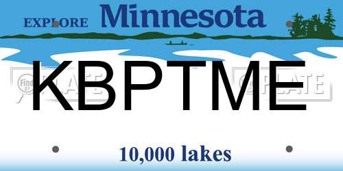 KBPTME Minnesota License Plate