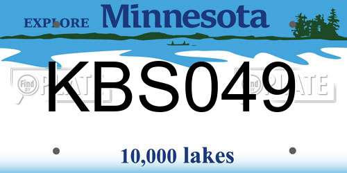 KBS049 Minnesota License Plate