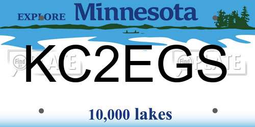 KC2EGS Minnesota License Plate