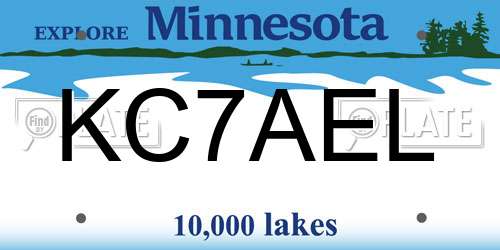KC7AEL Minnesota License Plate