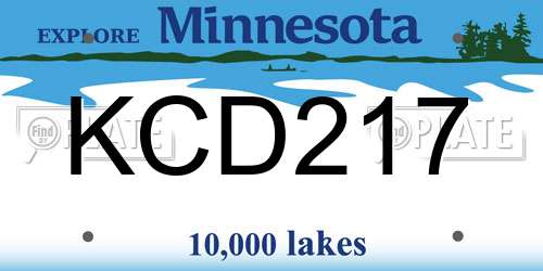 KCD217 Minnesota License Plate