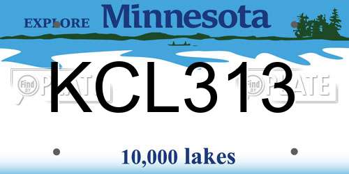 KCL313 Minnesota License Plate