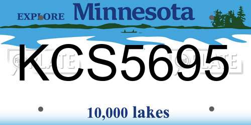 KCS5695 Minnesota License Plate