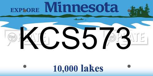 KCS573 Minnesota License Plate