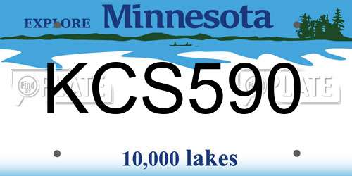 KCS590 Minnesota License Plate
