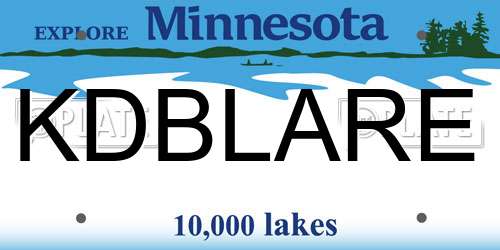 KDBLARE Minnesota License Plate